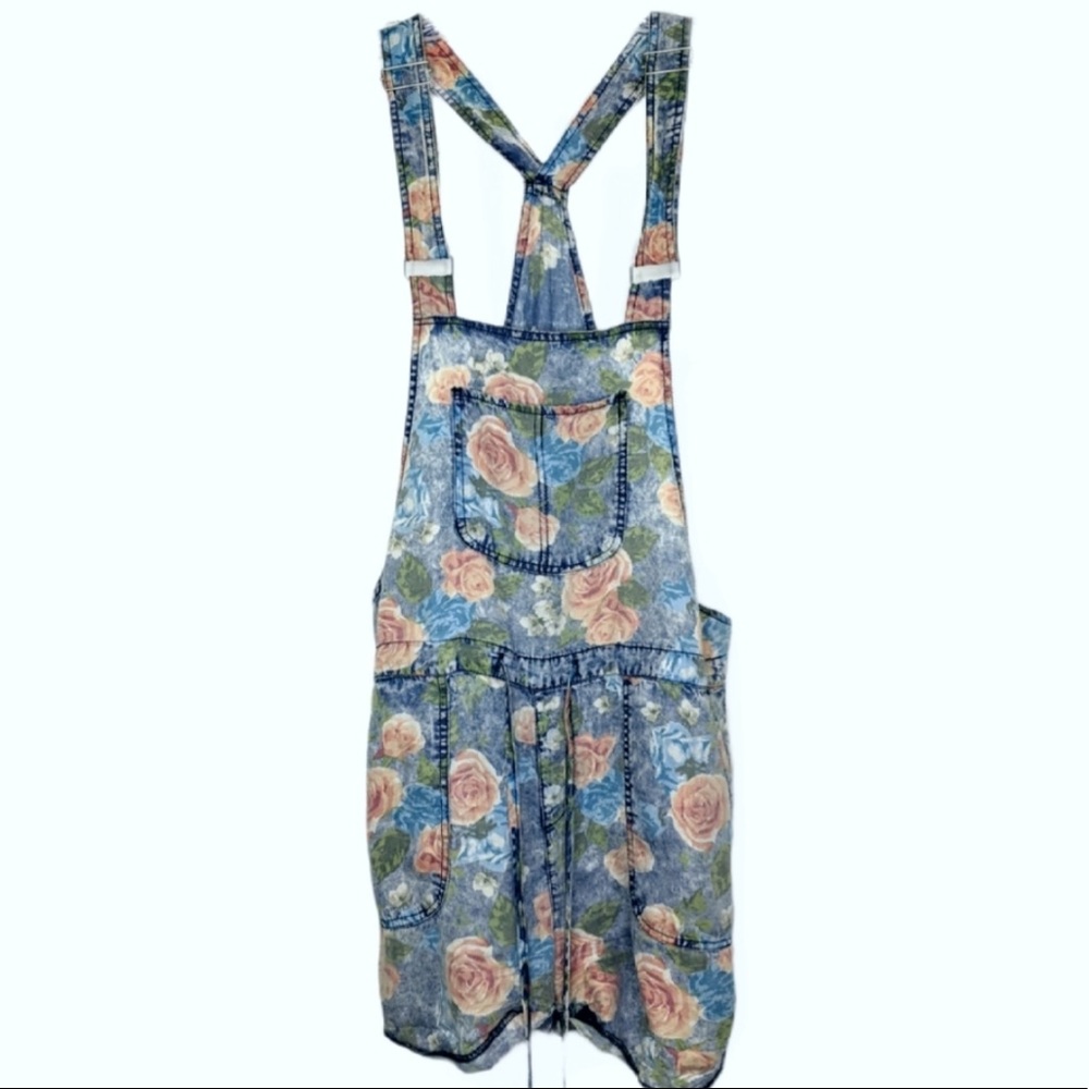 American Rag Vintage Roses Shortalls Overalls Sz S